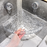 Clear Wall-Mounted Bathroom Storage Shelves – No-Drill Suction Organizer Set