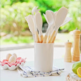 11-Piece Silicone Kitchen Utensil Set – Wooden Handle Cooking Tools