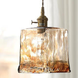 Handblown Glass Pendant Light – Vintage-Style Ceiling Fixture in 4 Artistic Shapes