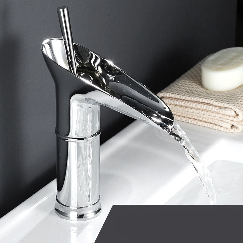 Luxury Waterfall Basin Faucet – Tall & Short Options in Gold, Black, or Chrome Finishes