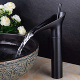 Luxury Waterfall Basin Faucet – Tall & Short Options in Gold, Black, or Chrome Finishes
