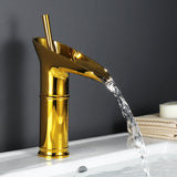 Luxury Waterfall Basin Faucet – Tall & Short Options in Gold, Black, or Chrome Finishes