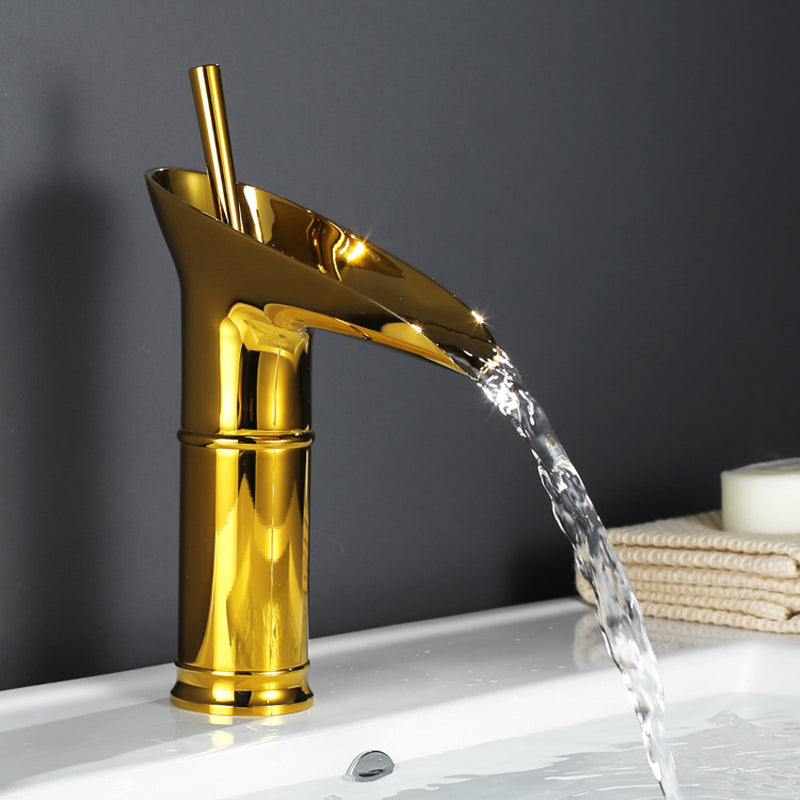 Luxury Waterfall Basin Faucet – Tall & Short Options in Gold, Black, or Chrome Finishes