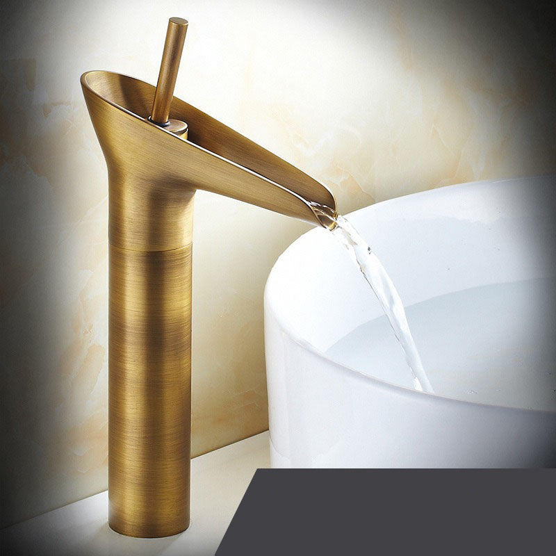 Luxury Waterfall Basin Faucet – Tall & Short Options in Gold, Black, or Chrome Finishes