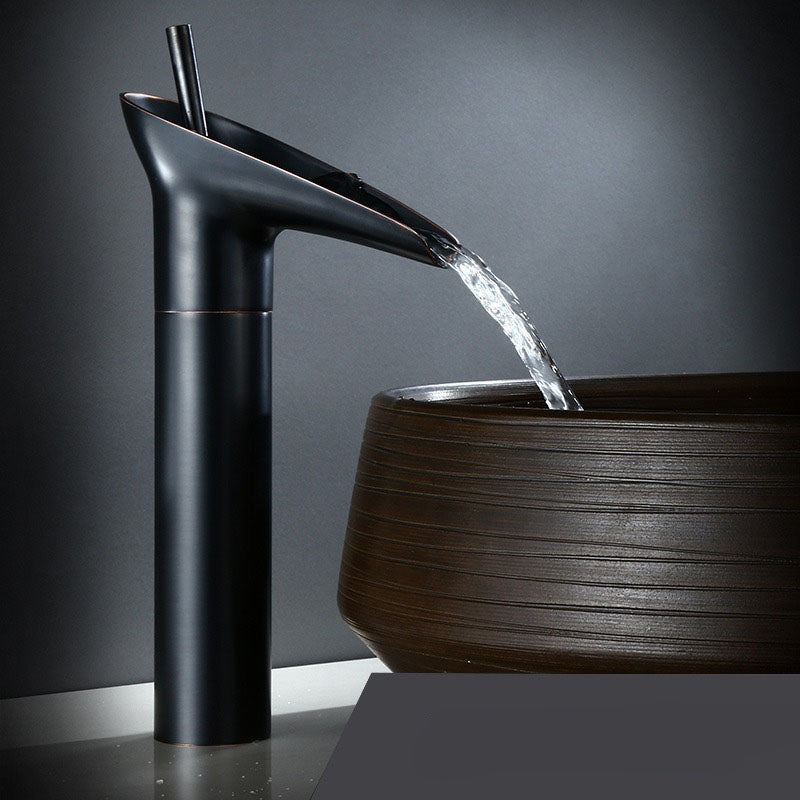 Luxury Waterfall Basin Faucet – Tall & Short Options in Gold, Black, or Chrome Finishes