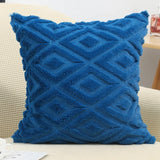 Plush Diamond Pattern Throw Pillow Cover – Soft Textured Cushion Case for Sofa & Bed