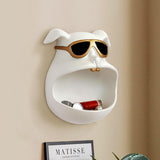 Wall-Mounted Dog Storage Bin – Cool Animal Organizer with Sunglasses Design