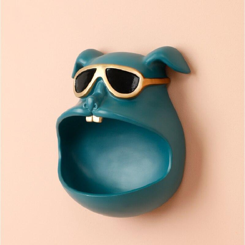 Wall-Mounted Dog Storage Bin – Cool Animal Organizer with Sunglasses Design