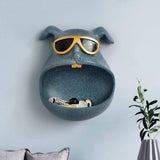 Wall-Mounted Dog Storage Bin – Cool Animal Organizer with Sunglasses Design