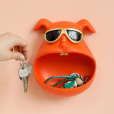 Wall-Mounted Dog Storage Bin – Cool Animal Organizer with Sunglasses Design