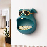 Wall-Mounted Dog Storage Bin – Cool Animal Organizer with Sunglasses Design