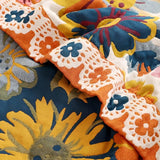 Boho Floral Print Summer Blanket – Lightweight Decorative Bed Cover for All Seasons