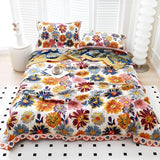 Boho Floral Print Summer Blanket – Lightweight Decorative Bed Cover for All Seasons