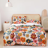 Boho Floral Print Summer Blanket – Lightweight Decorative Bed Cover for All Seasons