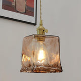 Handblown Glass Pendant Light – Vintage-Style Ceiling Fixture in 4 Artistic Shapes
