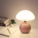 Cream Mushroom-Shaped LED Table Lamp – Adjustable Color Temperatures