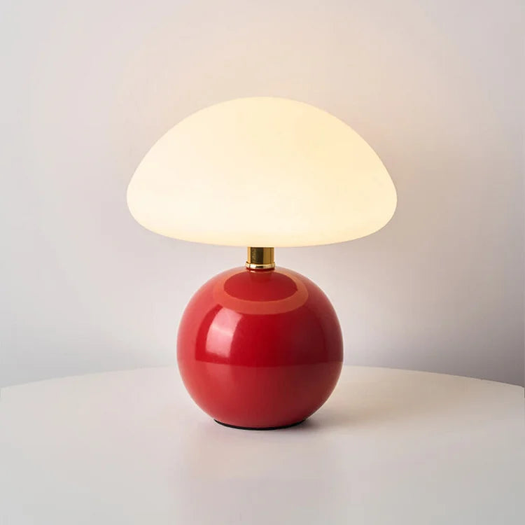 Cream Mushroom-Shaped LED Table Lamp – Adjustable Color Temperatures
