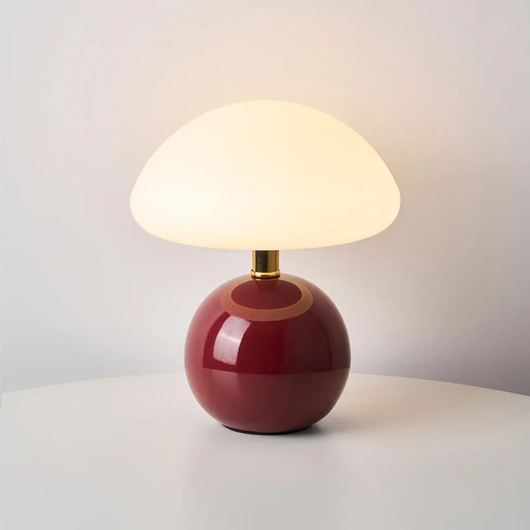 Cream Mushroom-Shaped LED Table Lamp – Adjustable Color Temperatures