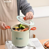 Multi-Function Deep Frying Pot with Removable Basket – Compact Kitchen Cooker