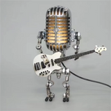 Dimmable Guitar & Robot-Themed LED Table Lamp – Unique Music Decor