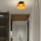 Modern Flush Mount Murano Glass Ceiling Light – Hand-Blown Dome Fixture