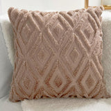 Plush Diamond Pattern Throw Pillow Cover – Soft Textured Cushion Case for Sofa & Bed