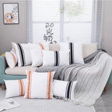 Striped Outdoor Throw Pillow Covers – Waterproof Decorative Cushion Case for Patio or Sofa