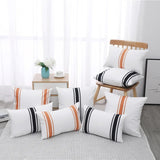 Striped Outdoor Throw Pillow Covers – Waterproof Decorative Cushion Case for Patio or Sofa