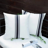 Striped Outdoor Throw Pillow Covers – Waterproof Decorative Cushion Case for Patio or Sofa