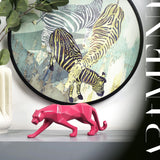 Modern Geometric Panther Statue – Abstract Animal Sculpture for Contemporary Decor