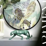 Modern Geometric Panther Statue – Abstract Animal Sculpture for Contemporary Decor
