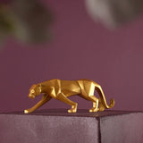 Modern Geometric Panther Statue – Abstract Animal Sculpture for Contemporary Decor