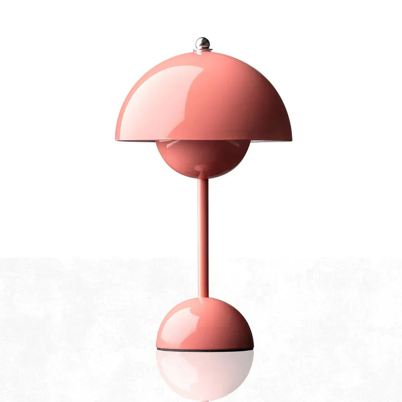 Scandinavian Metal Table Lamp with Stepless Dimmer – Modern LED Desk Light for Living Room & Bedroom