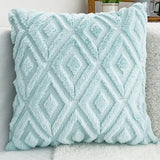 Plush Diamond Pattern Throw Pillow Cover – Soft Textured Cushion Case for Sofa & Bed