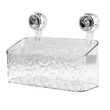 Clear Wall-Mounted Bathroom Storage Shelves – No-Drill Suction Organizer Set