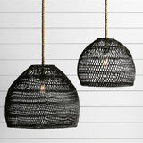 Handwoven Rattan Pendant Lamp – Adjustable Ceiling Light for Living Room & Dining