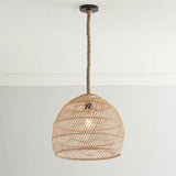 Handwoven Rattan Pendant Lamp – Adjustable Ceiling Light for Living Room & Dining
