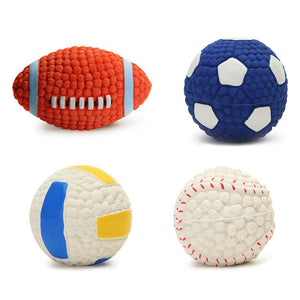 Durable Ball Squeak Toys Cleaning Tooth Chew Voice Toy Pet Supplies Non-toxic Training Balls Soft Latex Pet Dog Toy