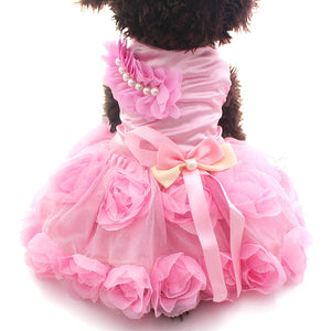 Pet Dog Princess Wedding Dress